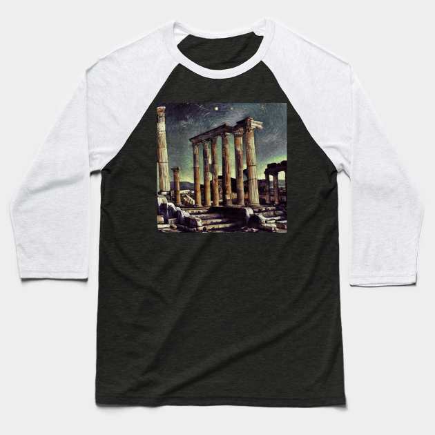 Temple of Arthemis at Ephesus, Vincent van Gogh style Baseball T-Shirt by Classical